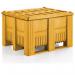 Industrial Pallet Box with 3 Runners Yellow Box with Yellow Lid 433381