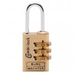 Burg-Wachter 20mm Brass Combination Padlock 433482
