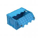 Folding Crate 600 X 400 X 330 Attached Lid Long Sides 433613