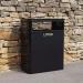 160 l Front Opening Galvanised Steel Litter Bin with 4 X Standard Apertures & 2 X Internal Liners 433674