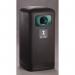 100 Litre Black Outdoor Recyclingbin, Green Food Waste with Gull Flap 433686