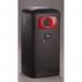 100 Litre Black Outdoorrecycling Bin, Red Plastic Waste 433687
