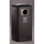 100 Litre Black Outdoor Recyclingbin, Black General Waste with Gull Flap 433688