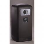 100 Litre Black Outdoorrecycling Bin, Grey Can Waste 433689