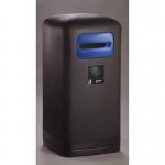 100 Litre Black Outdoorrecycling Bin, Blue Paper Waste 433690