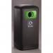100 Litre Black Outdoorrecycling Bin, Lime Mixed Recycling 433691