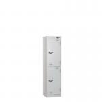 Low Tier Education 2 Door 1200 X 300 X 300 Hasp Locks Silver Body Silver Door 433985