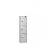 Low Tier Education 3 Door 1200 X 300 X 450 Hasp Locks Silver Body Silver Door 433988