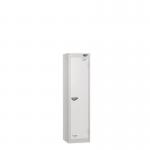 Low Tier Education 1 Door 1200 X 300 X 300 Hasp Locks Silver Body White Door 433989