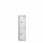 Low Tier Education 2 Door 1200 X 300 X 450 Hasp Locks Silver Body White Door 433992