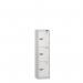 Low Tier Education 3 Door 1200 X 300 X 300 Hasp Locks Silver Body White Door 433993
