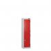 Low Tier Education 2 Door 1200 X 300 X 300 Hasp Locks Silver Body Red Door 433997