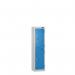 Low Tier Education 2 Door 1200 X 300 X 450 Hasp Locks Silver Body Blue Door 434004