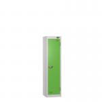 Low Tier Education 1 Door 1200 X 300 X 300 Hasp Locks Silver Body Green Door 434007