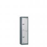 Low Tier Education 2 Door 1200 X 300 X 450 Hasp Locks Slate Body Silver Door 434022