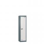 Low Tier Education 1 Door 1200 X 300 X 300 Hasp Locks Slate Body White Door 434025