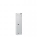 Low Tier Education 1 Door 1200 X 300 X 450 Hasp Locks White Body Silver Door 434056
