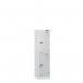 Low Tier Education 2 Door 1200 X 300 X 450 Hasp Locks White Body Silver Door 434058