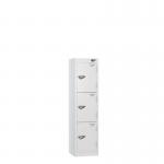 Low Tier Education 3 Door 1200 X 300 X 450 Hasp Locks White Body White Door 434066