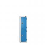 Low Tier Education 2 Door 1200 X 300 X 450 Hasp Locks White Body Blue Door 434076