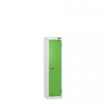 Low Tier Education 1 Door 1200 X 300 X 450 Hasp Locks White Body Green Door 434080