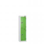 Low Tier Education 2 Door 1200 X 300 X 450 Hasp Locks White Body Green Door 434082