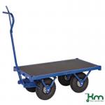 Heavy Duty Braked Turntable Truck 950 X 545 X 396 With Pneumatic Tyres 434085