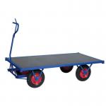 Heavy Duty Braked Turntable Truck 3000mm Long With Puncture Proof Tyres 434089