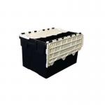Attached Lid Containerwith Black Base and White Lid 63 l 434149
