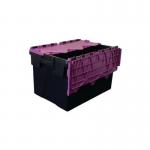 Attached Lid Containerwith Black Base and Purple Lid 63 l 434152