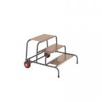 Climb-it Uk Wide Work Step- 200 mm Platform - 3 Tread - with Wheels 434296