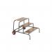Climb-it Uk Wide Work Step- 200 mm Platform - 3 Tread - with Wheels 434296