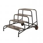 Climb-it Uk Wide Work Step- 200 mm Platform - 4 Tread - with Wheels 434297