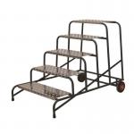 Climb-it Uk Wide Work Step- 200 mm Platform - 5 Tread - with Wheels 434298