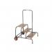 Climb-it Uk Wide Work Step - 200 Mmplatform - 3 Tread - with 1 Handrail - with Wheels 434299