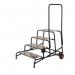 Climb-it Uk Wide Work Step - 200 Mmplatform - 4 Tread - with 1 Handrail - with Wheels 434300