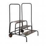 Climb-it Uk Wide Work Step - 200 Mmplatform - 3 Tread - with 2 Handrail - with Wheels 434302
