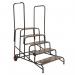 Climb-it Uk Wide Work Step - 200 Mmplatform - 4 Tread - with 2 Handrail - with Wheels 434303