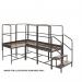 Climb It 4 Corner (3 X 1) Platform- 4 X 800 X 800 X 500 - 1 Tread , 8 Handrails 434322