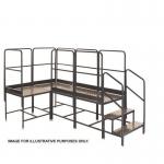 Climb It 4 Corner (3 X 1) Platform- 4 X 800 X 800 X 750 - 2 Tread , 8 Handrails 434324