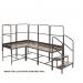 Climb It 4 Corner (3 X 1) Platform- 4 X 800 X 800 X 1000 - 3 Tread , 6 Handrails 434325