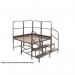Climb It 4 Square (2 X 2) Platform- 4 X 800 X 800 X 500 - 2 X 1 Tread , 4 Handrails 434328