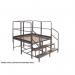 Climb It 4 Square (2 X 2) Platform- 4 X 800 X 800 X 500 - 2 X 1 Tread , 6 Handrails 434329
