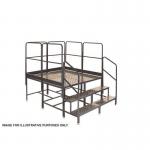 Climb It 4 Square (2 X 2) Platform- 4 X 800 X 800 X 1000 - 2 X 3 Tread , 6 Handrails 434333