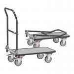 Collapsible Cart In Anthracite Grey - Platform L X W: 900 X 600 mm 434362