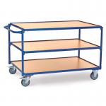 Table Top Cart - Horizontal Pushbar - 3 Shelves - Platform Length 1200 mm 434407