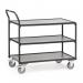 Raised Handle Workshop Trolley- 3 Shelf - Platform l X W: 850 X 500 mm 434483