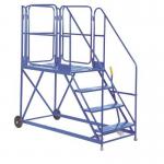 Climb-it Uk Work Platform - Easyslope - 1200 mm Platform - 4 Tread - Blue 434590