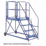 Climb-it Uk Work Platform - Easyslope - 1200 mm Platform - 5 Tread - Blue 434591