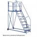 Climb-it Uk Work Platform - Easyslope - 1200 mm Platform - 6 Tread - Blue 434592